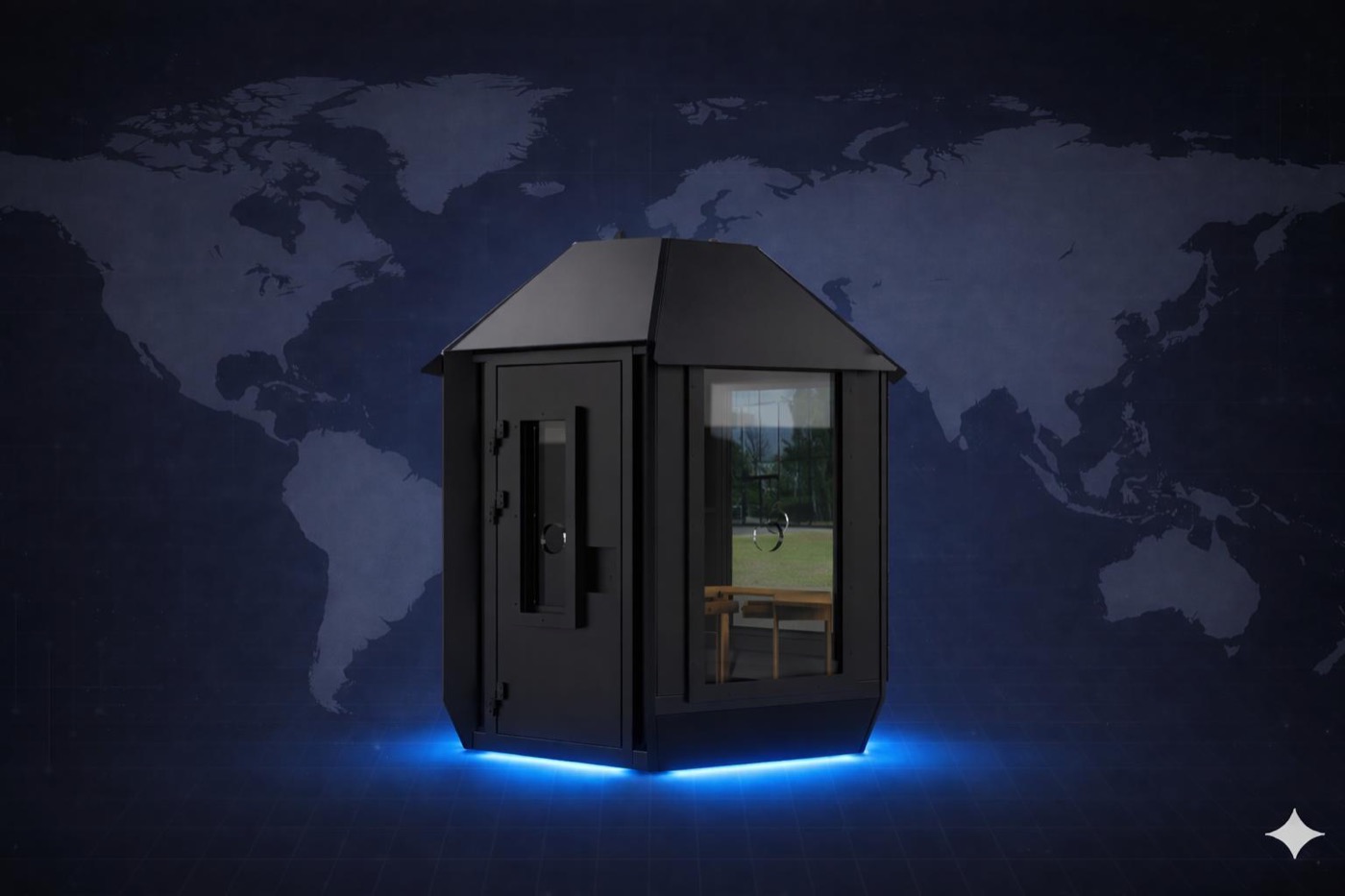 Hexagonal Armored Security Cabin